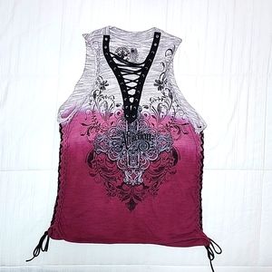 Affliction brand sleeveless top